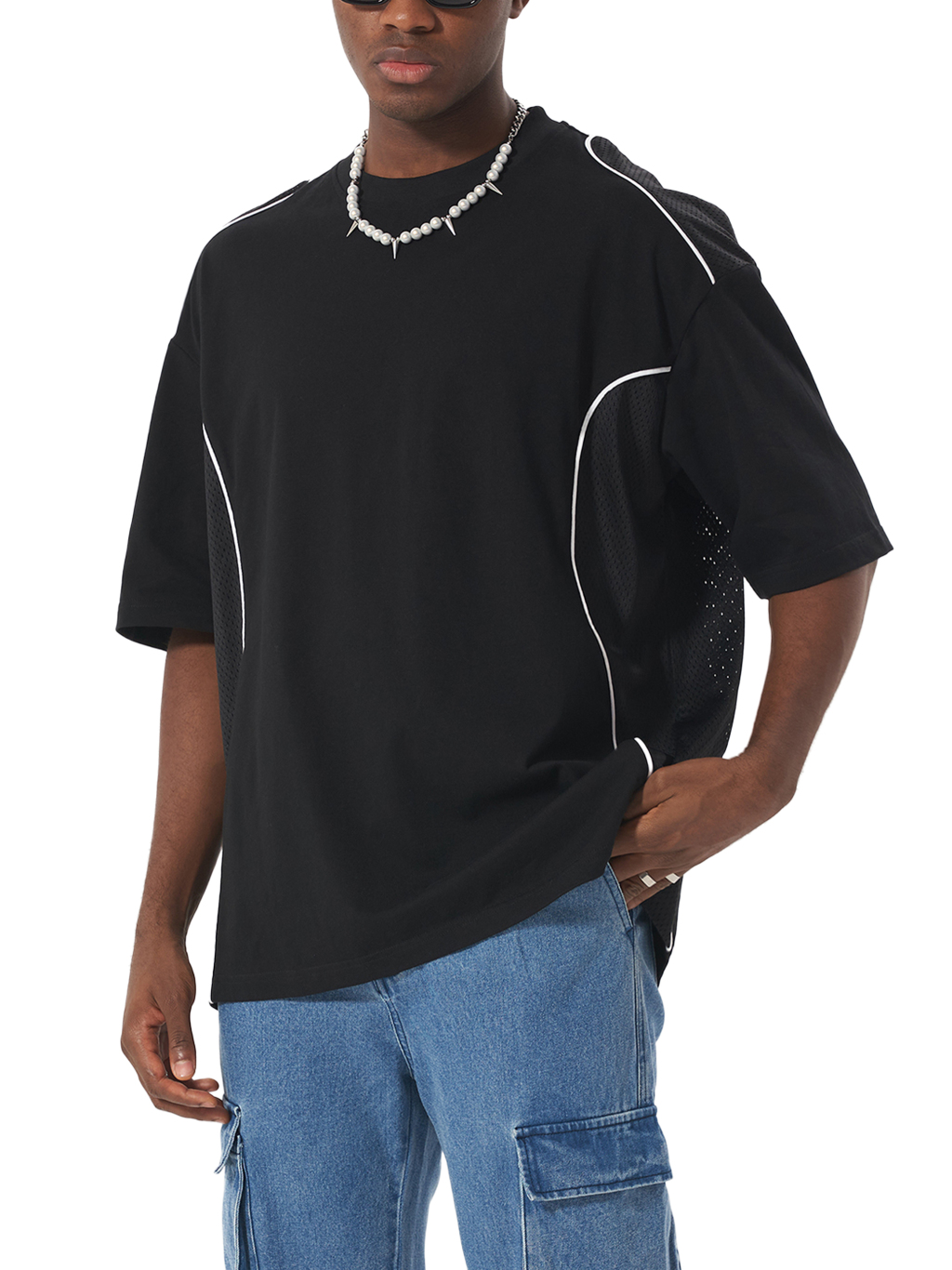 Contrast Piped Panel T-Shirt – Activewear | Tapstitch-8